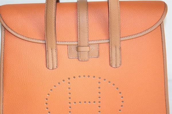 Best Hermes FeuDou Bag Orange/Coffee 509095